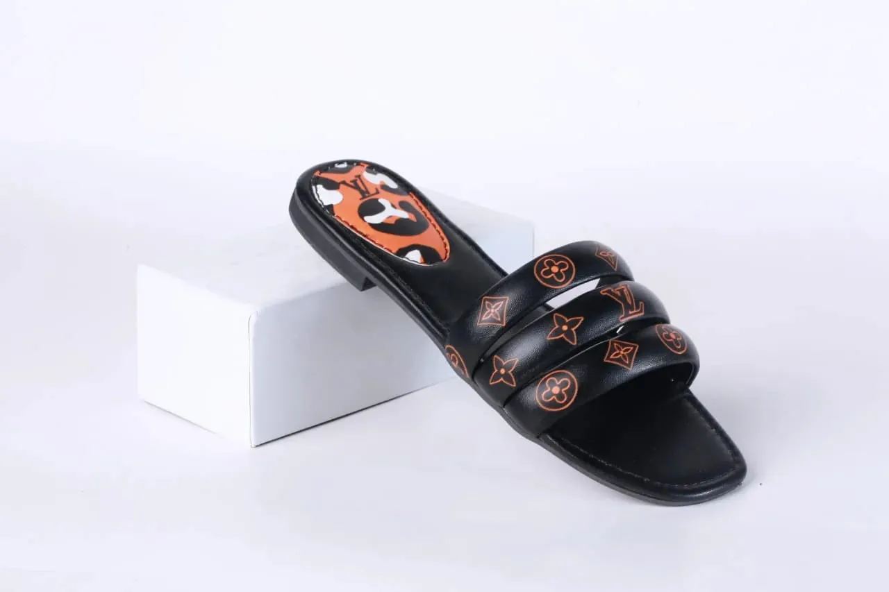 LV CASUAL SLIDES - BLACK