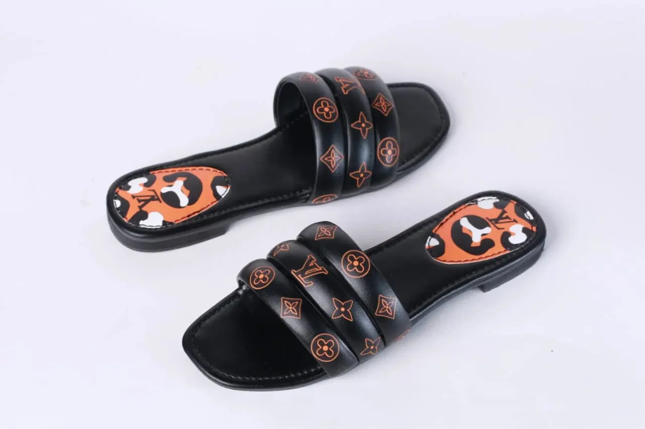 LV CASUAL SLIDES - BLACK