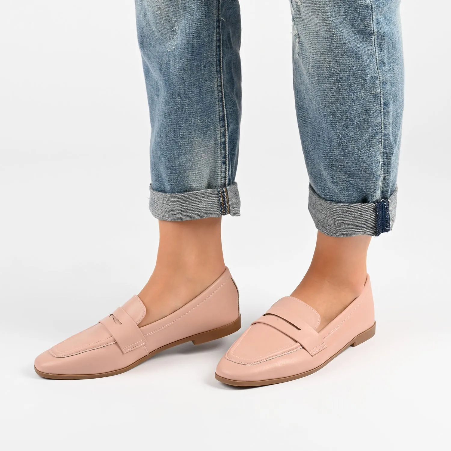 MYEESHA PENNY LOAFER FLAT IN FAUX LEATHER