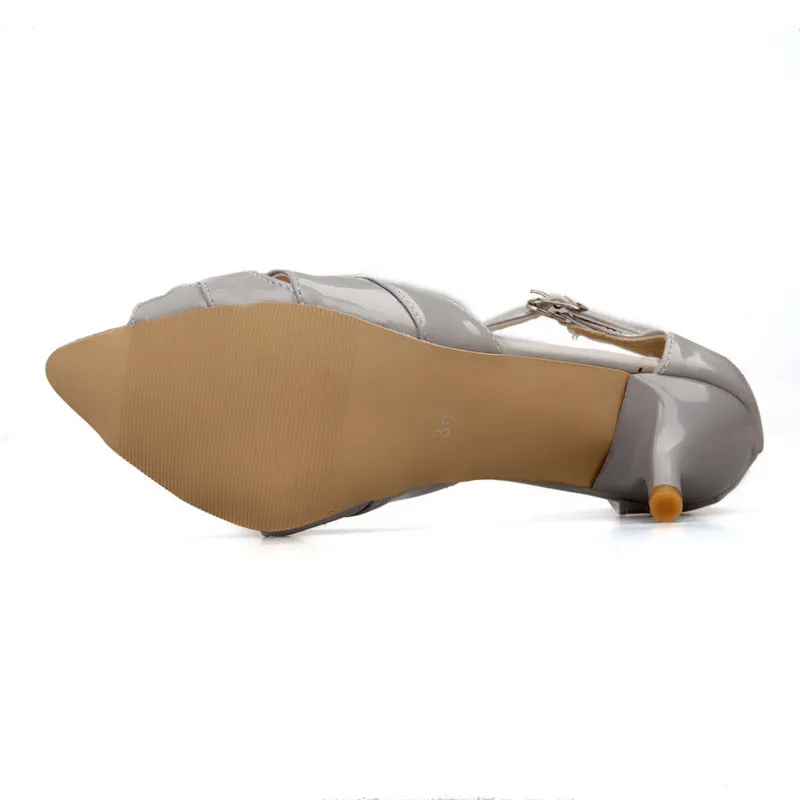 Open-Toed Retro Stiletto High-Heeled Elegant Latin Sandals