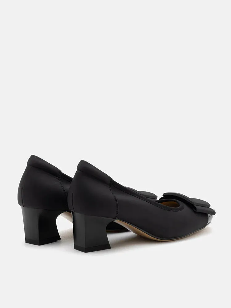 Penelope Elegant Buckle Block Heels