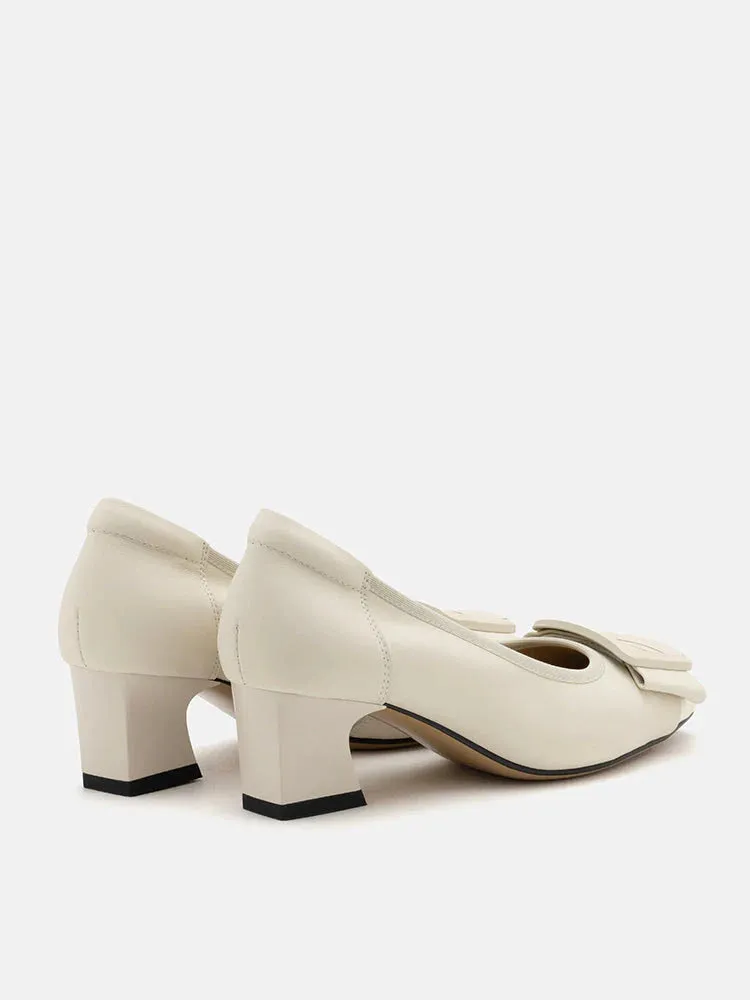 Penelope Elegant Buckle Block Heels