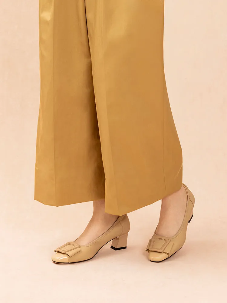 Penelope Elegant Buckle Block Heels