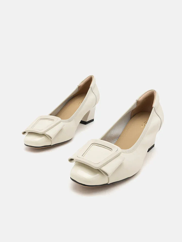 Penelope Elegant Buckle Block Heels