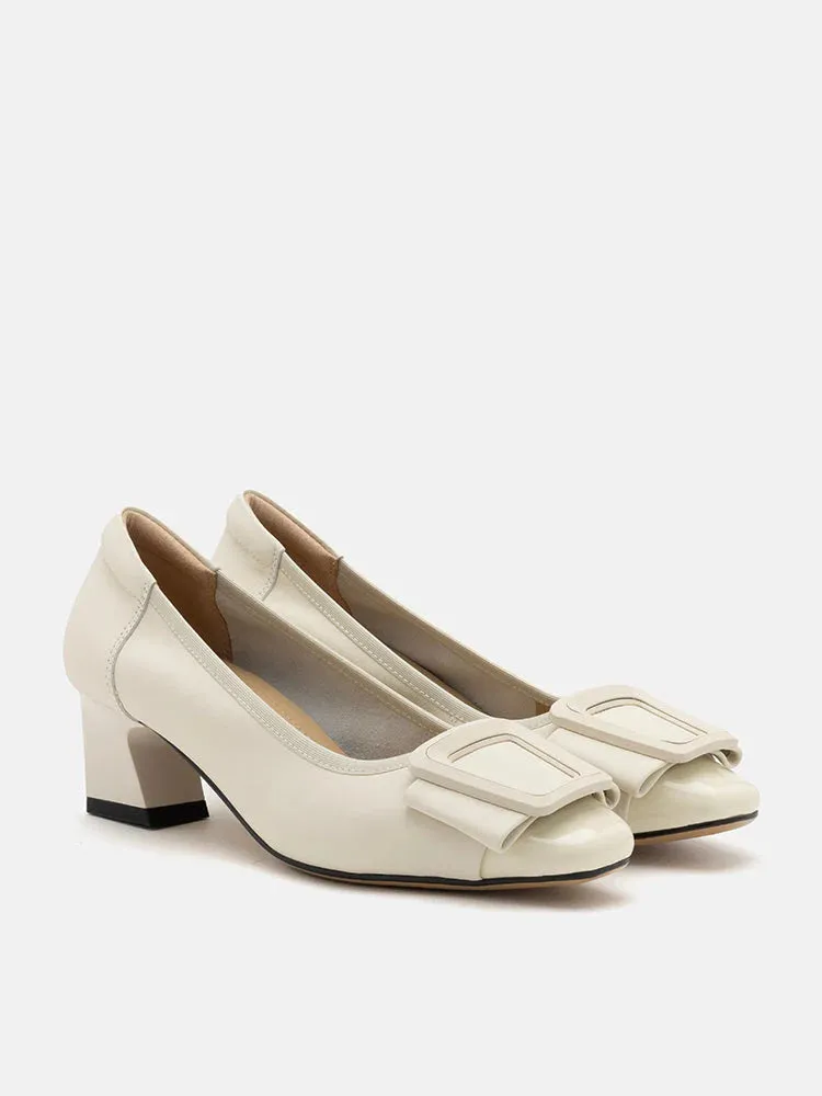 Penelope Elegant Buckle Block Heels