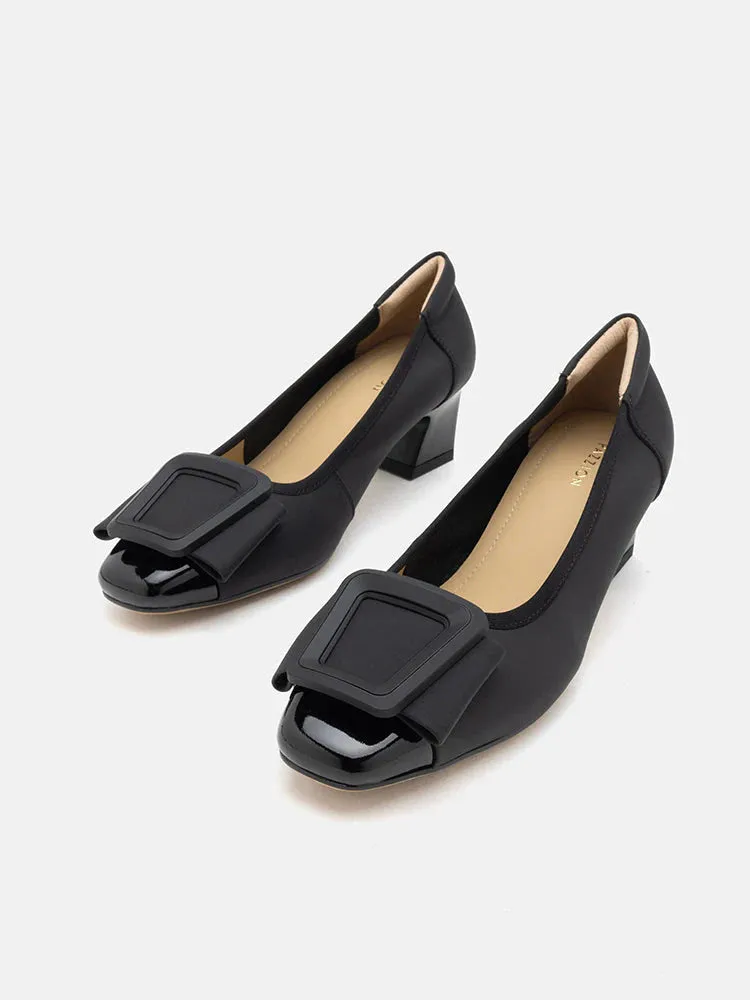 Penelope Elegant Buckle Block Heels