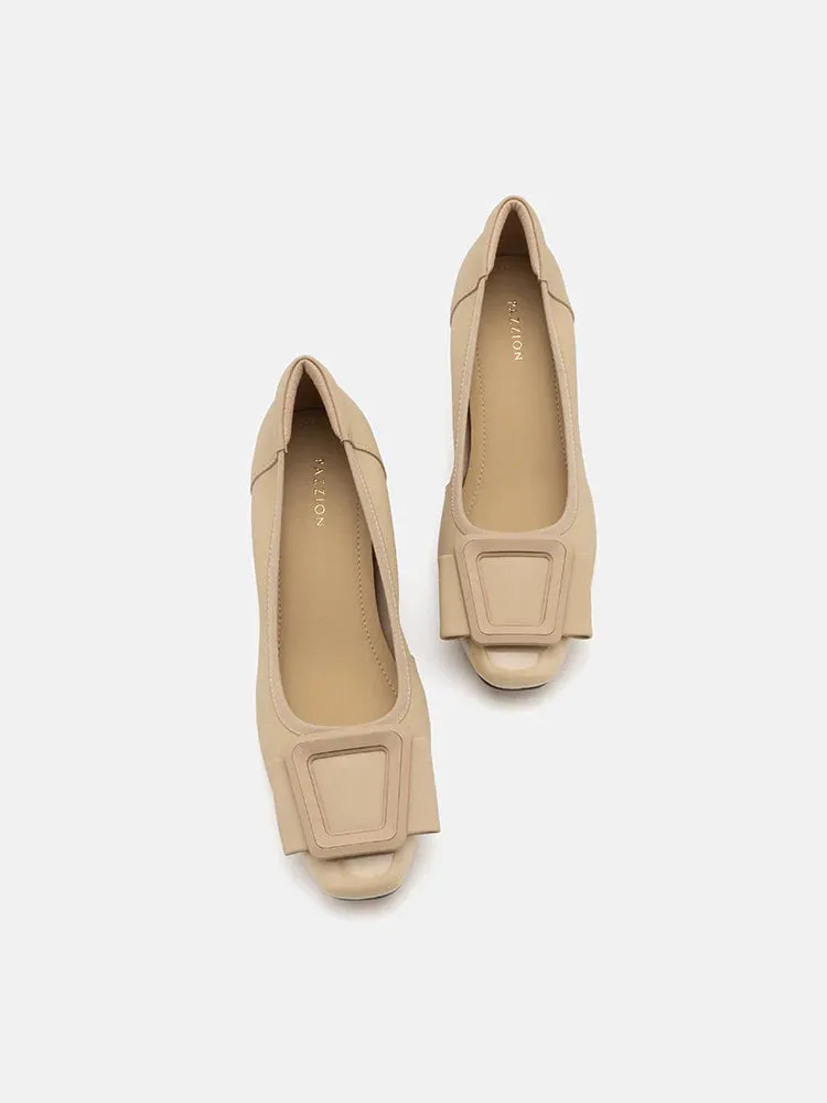 Penelope Elegant Buckle Block Heels
