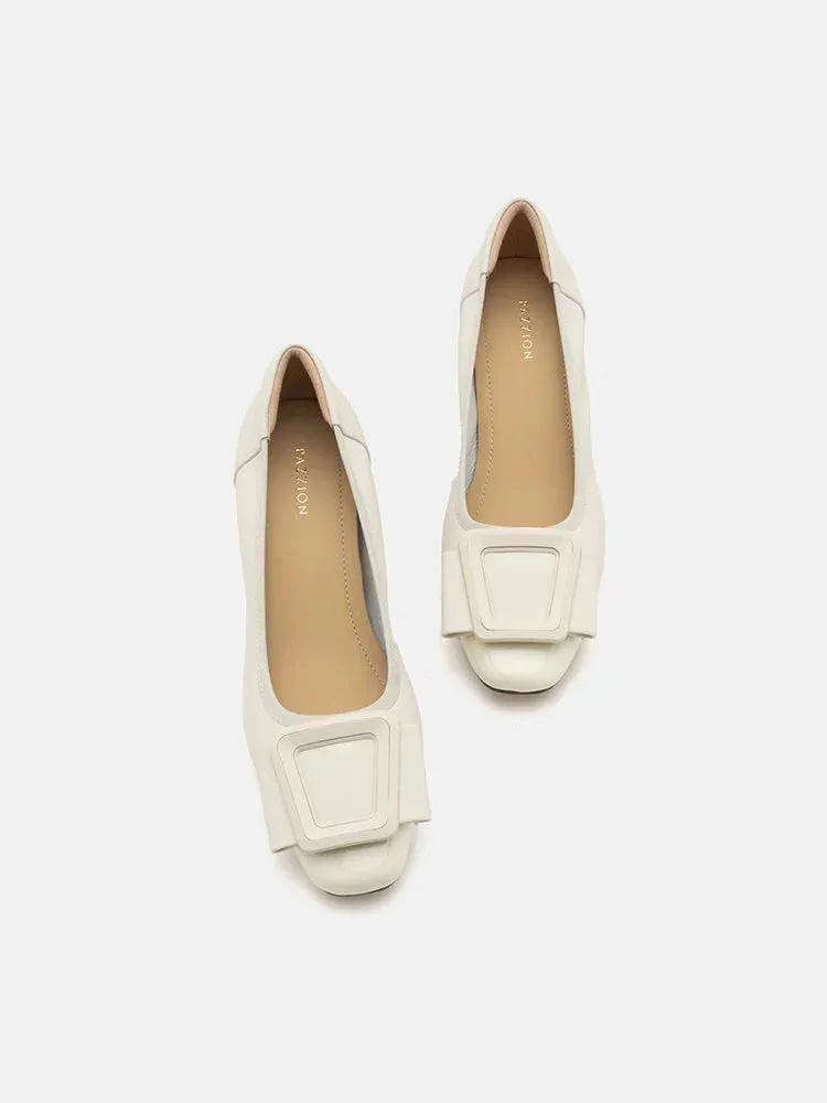 Penelope Elegant Buckle Block Heels
