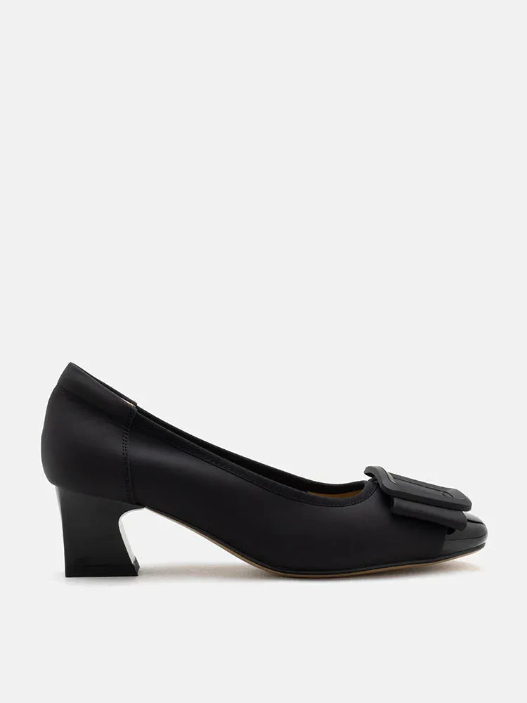 Penelope Elegant Buckle Block Heels