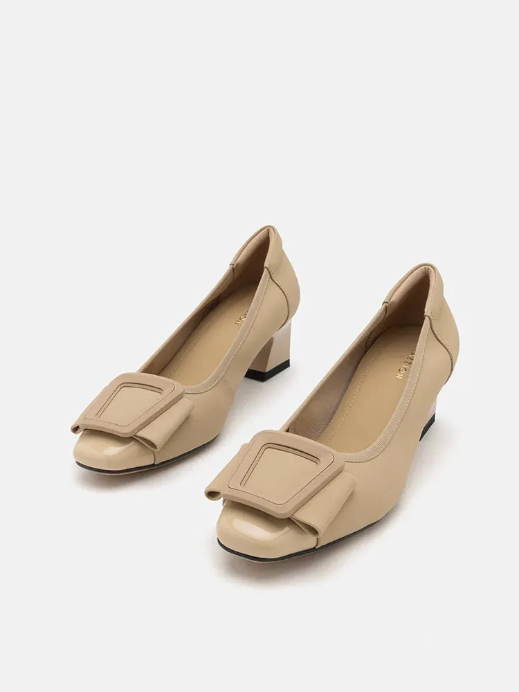 Penelope Elegant Buckle Block Heels
