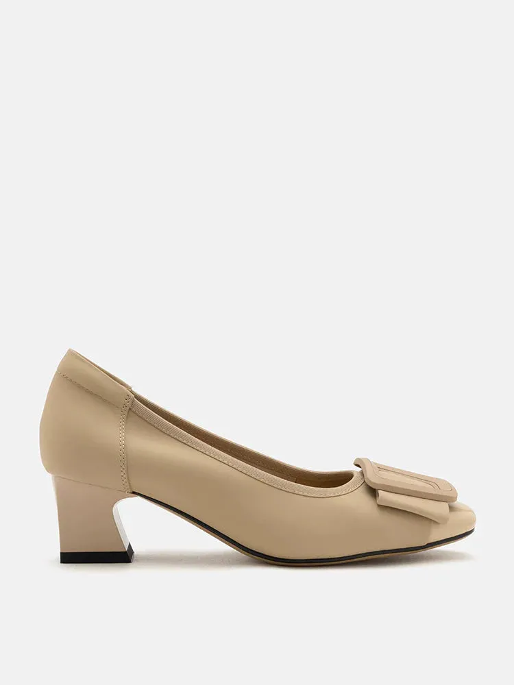Penelope Elegant Buckle Block Heels