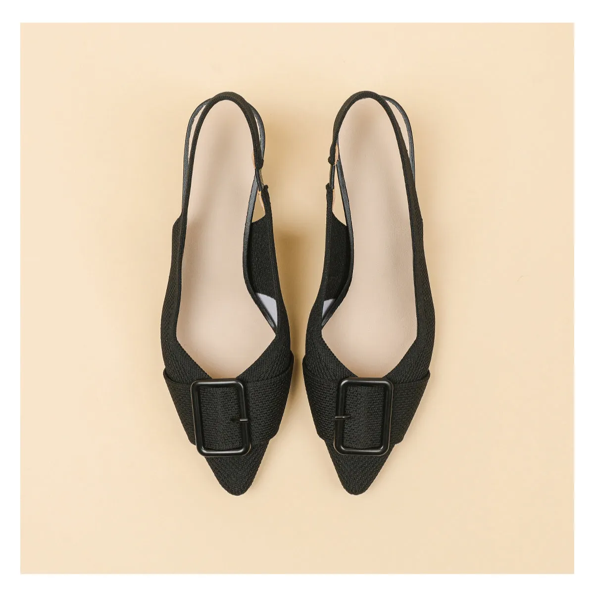 Point Head Light Mouth Knitted Hollow Breathable Buckle High Heel Sandals Shoes