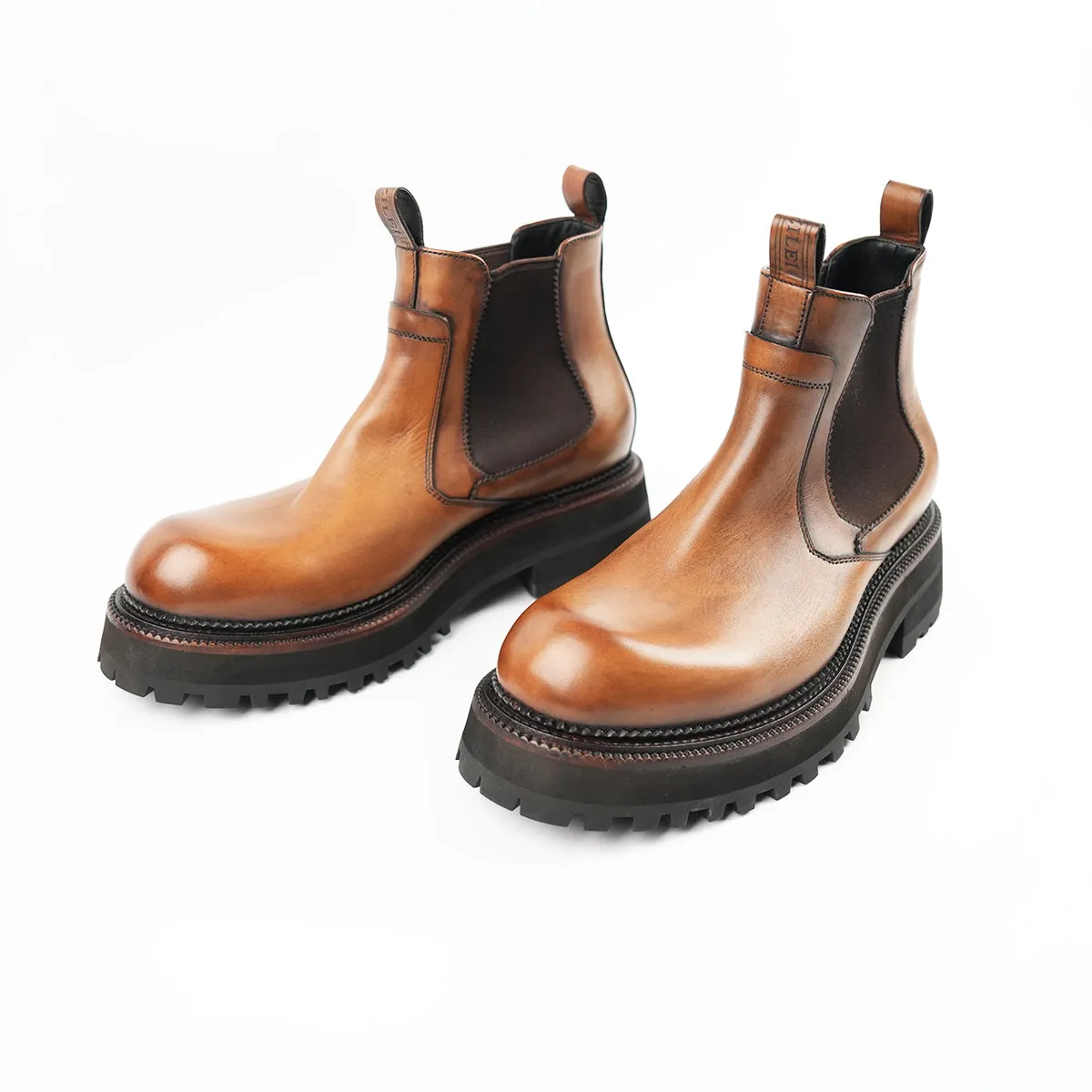 Premium Men's Brown Leather Chelsea Boots