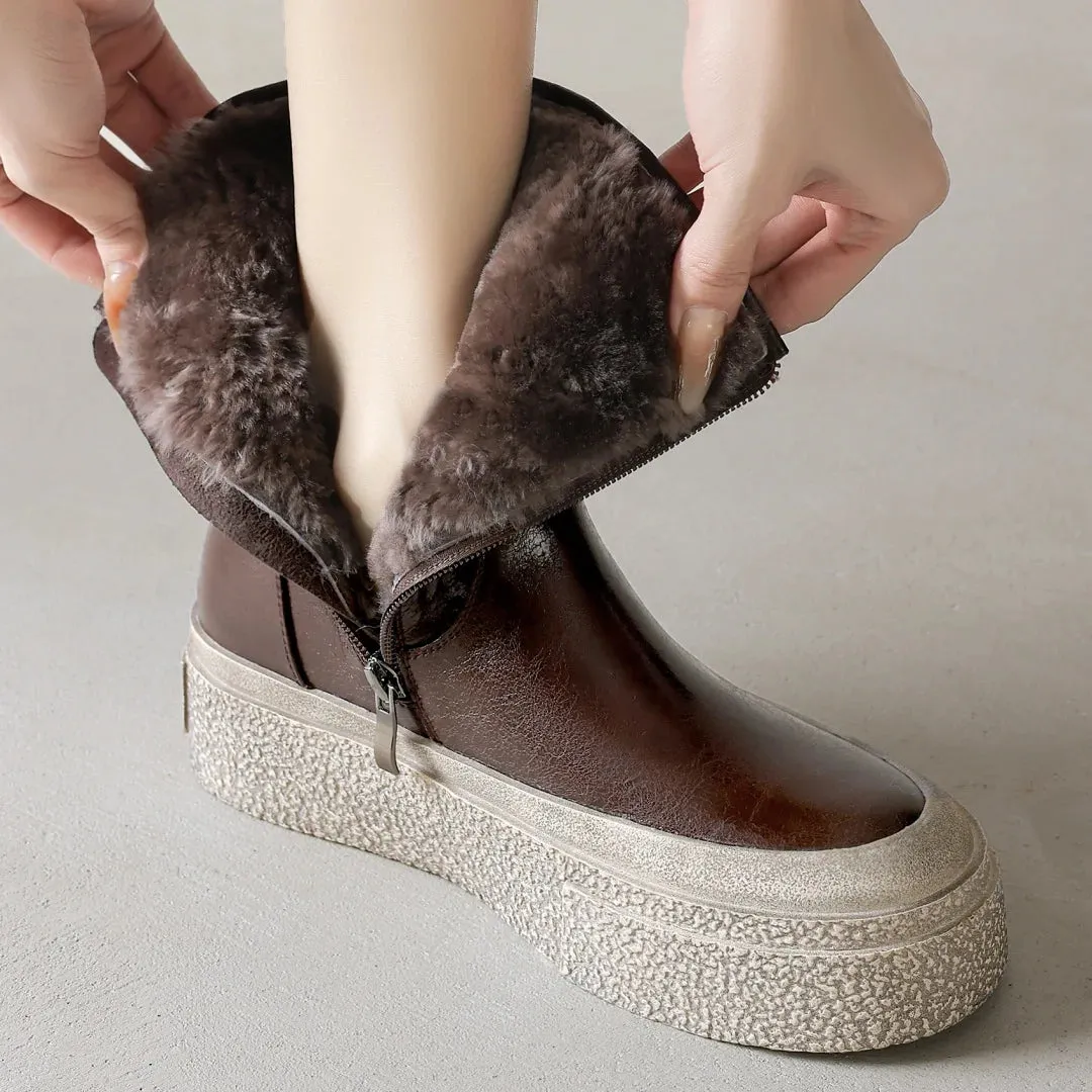Remsy Fur Lined Lug Sole Boots