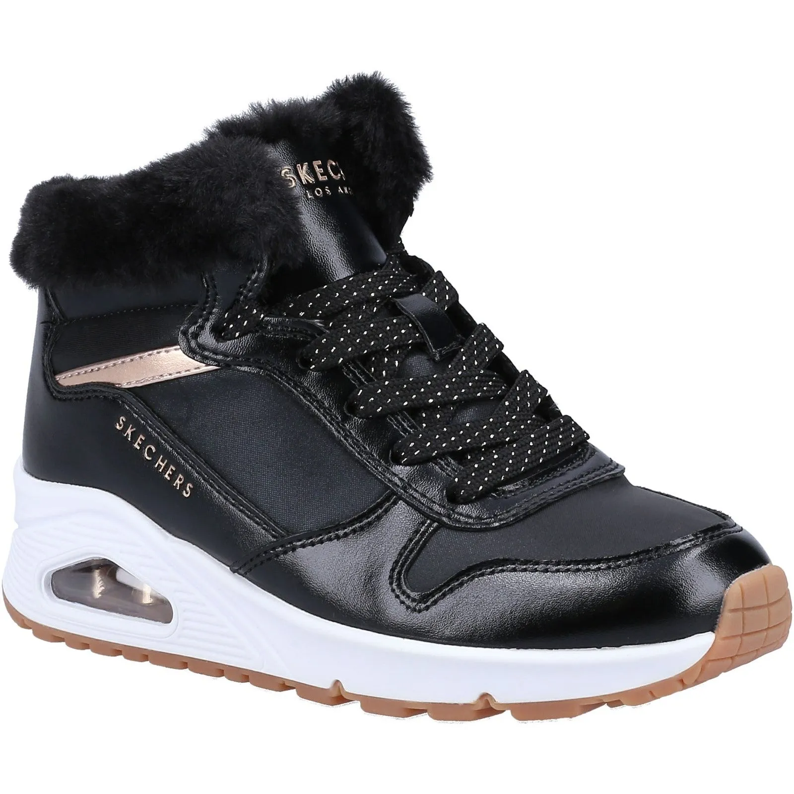 Skechers Girls Street Uno Cozy On Air Boots - Black