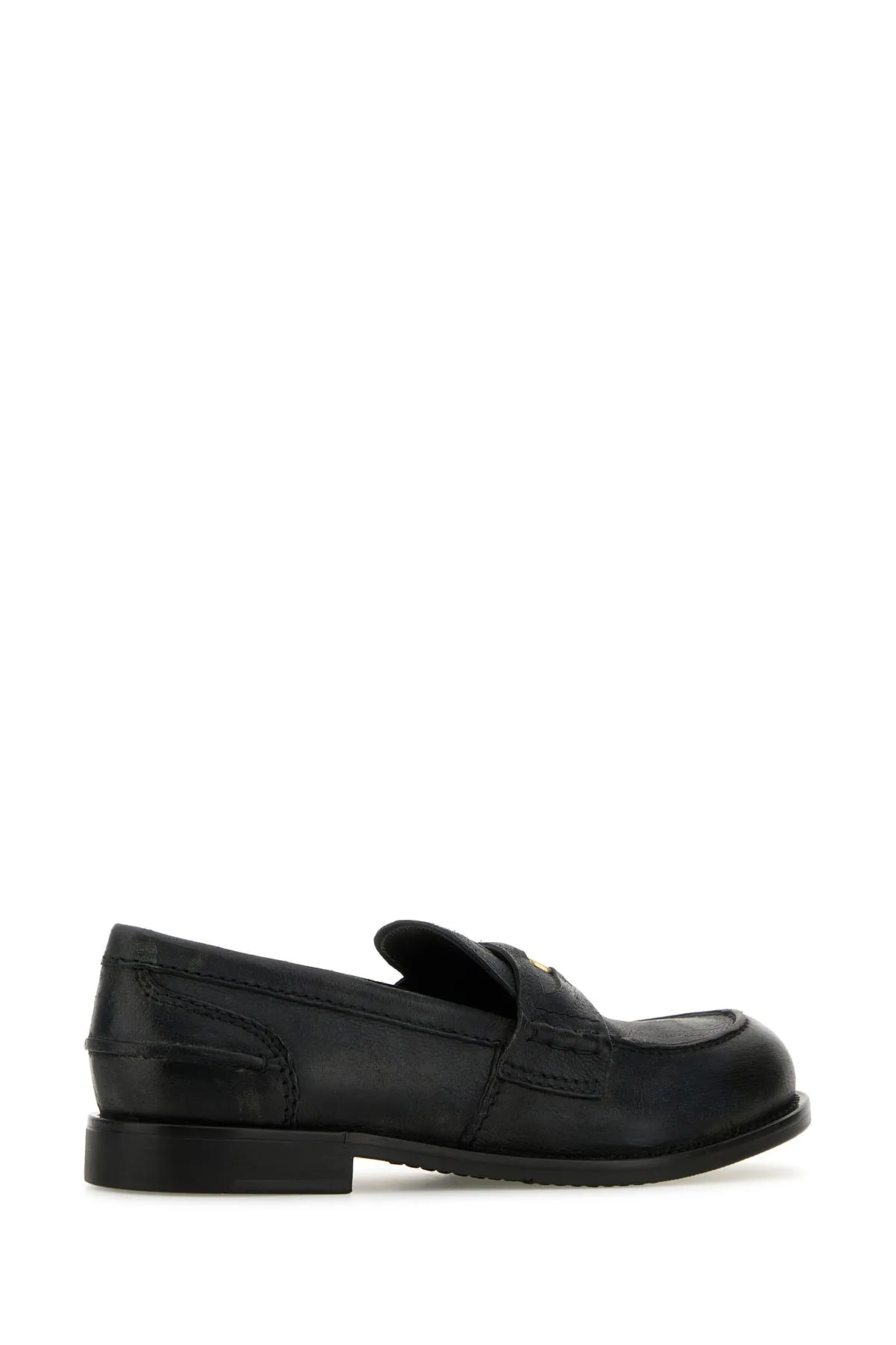Slate leather loafers