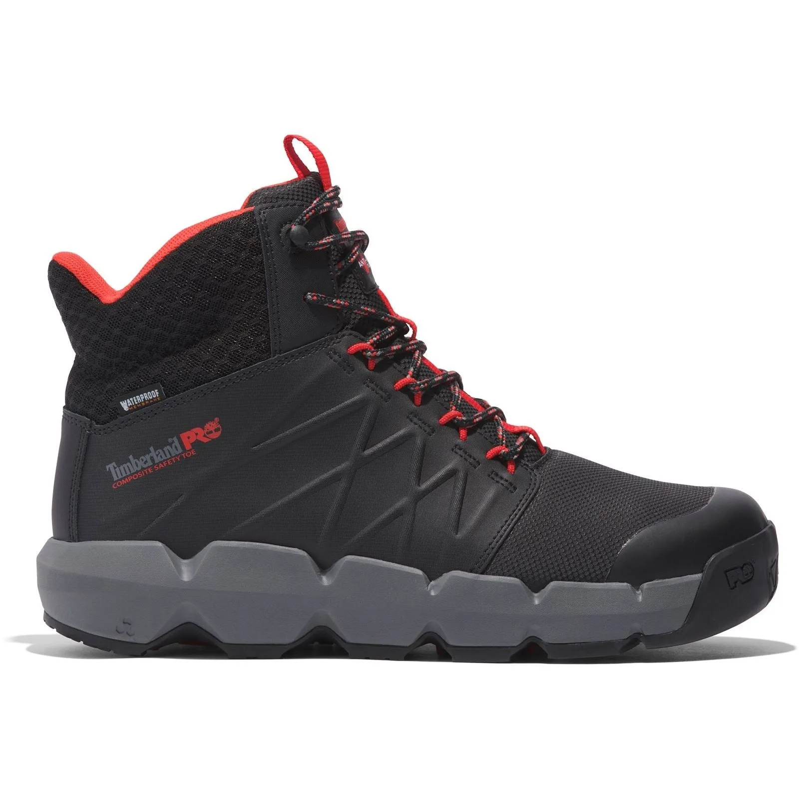 Timberland Pro Morphix 6" Leather Black/Red Safety Boots