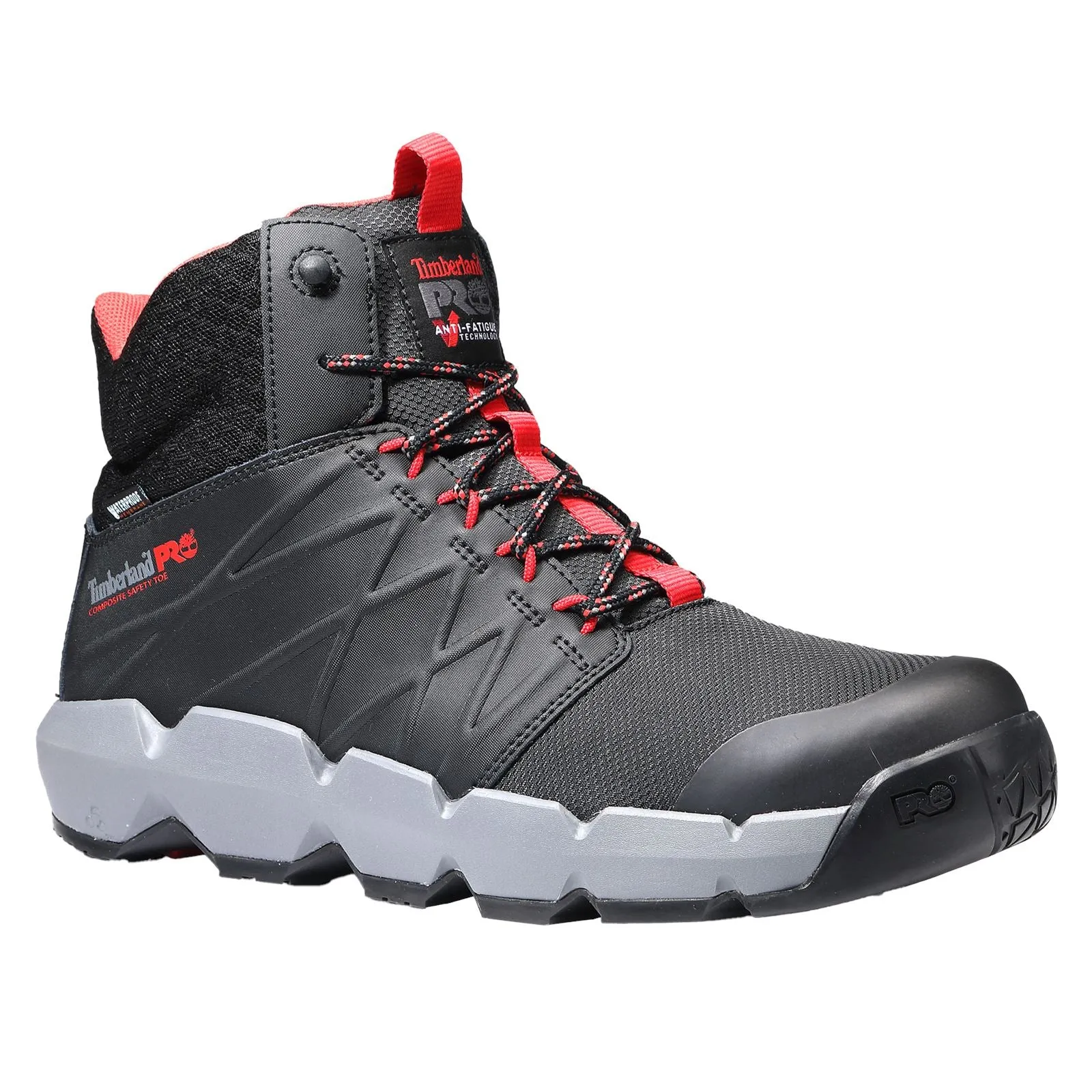 Timberland Pro Morphix 6" Leather Black/Red Safety Boots