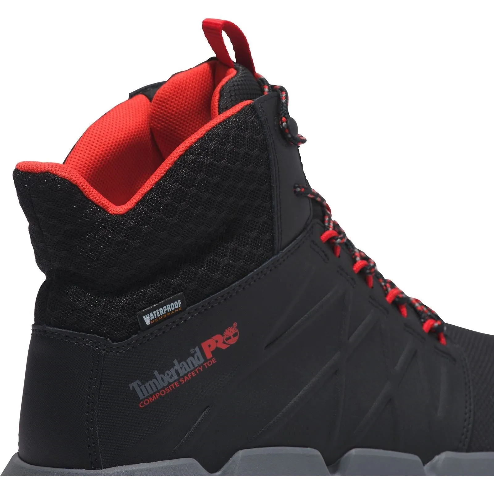 Timberland Pro Morphix 6" Leather Black/Red Safety Boots