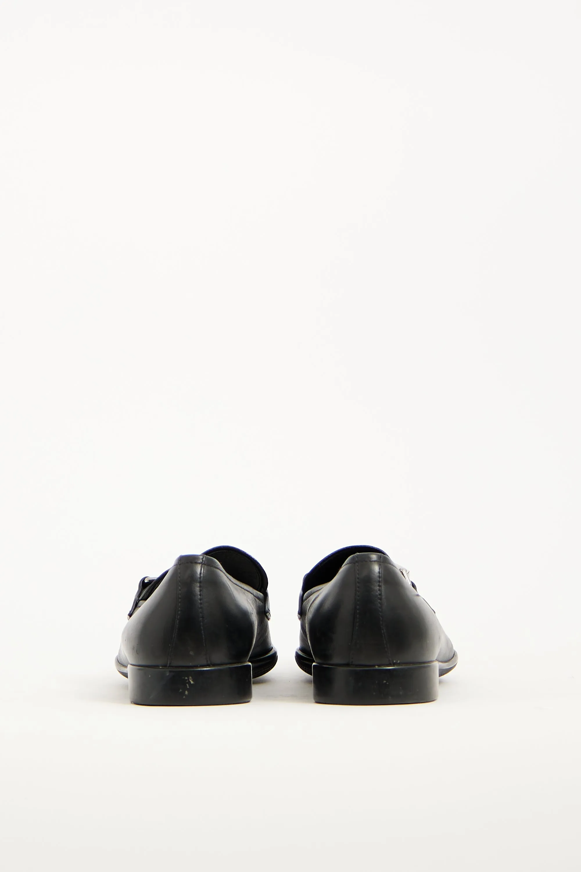 Vintage Black Leather Loafers