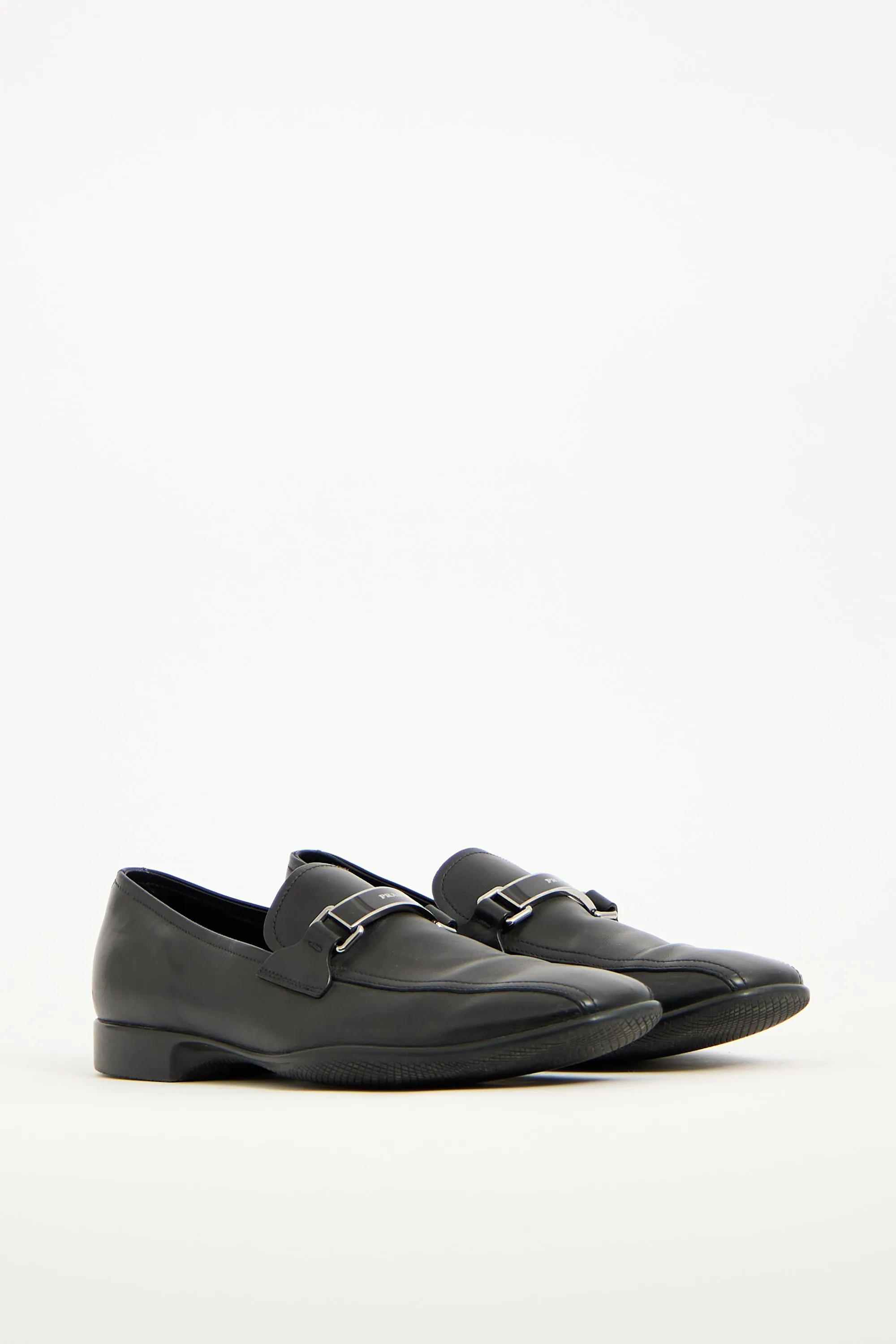 Vintage Black Leather Loafers