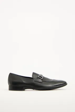 Vintage Black Leather Loafers
