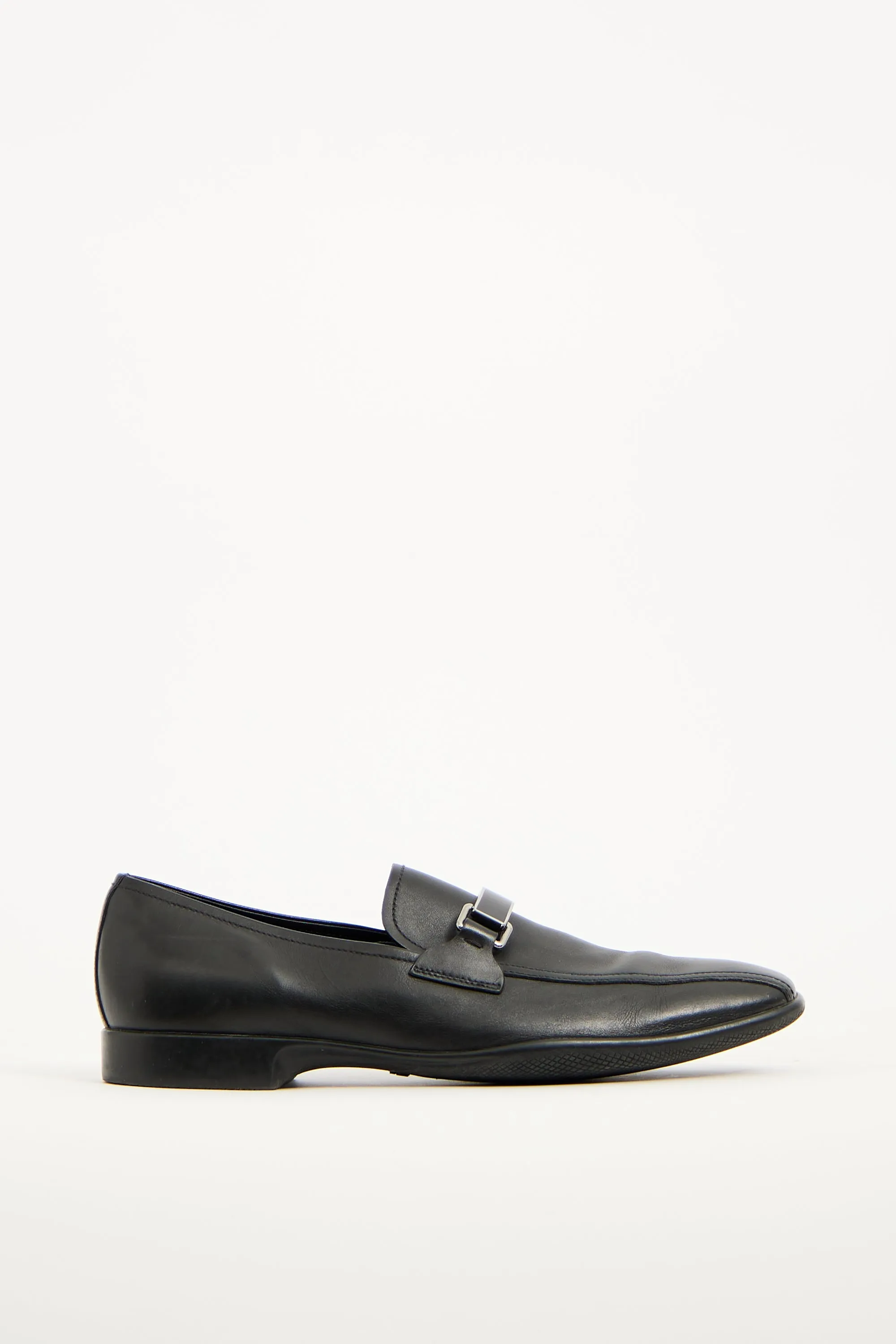 Vintage Black Leather Loafers
