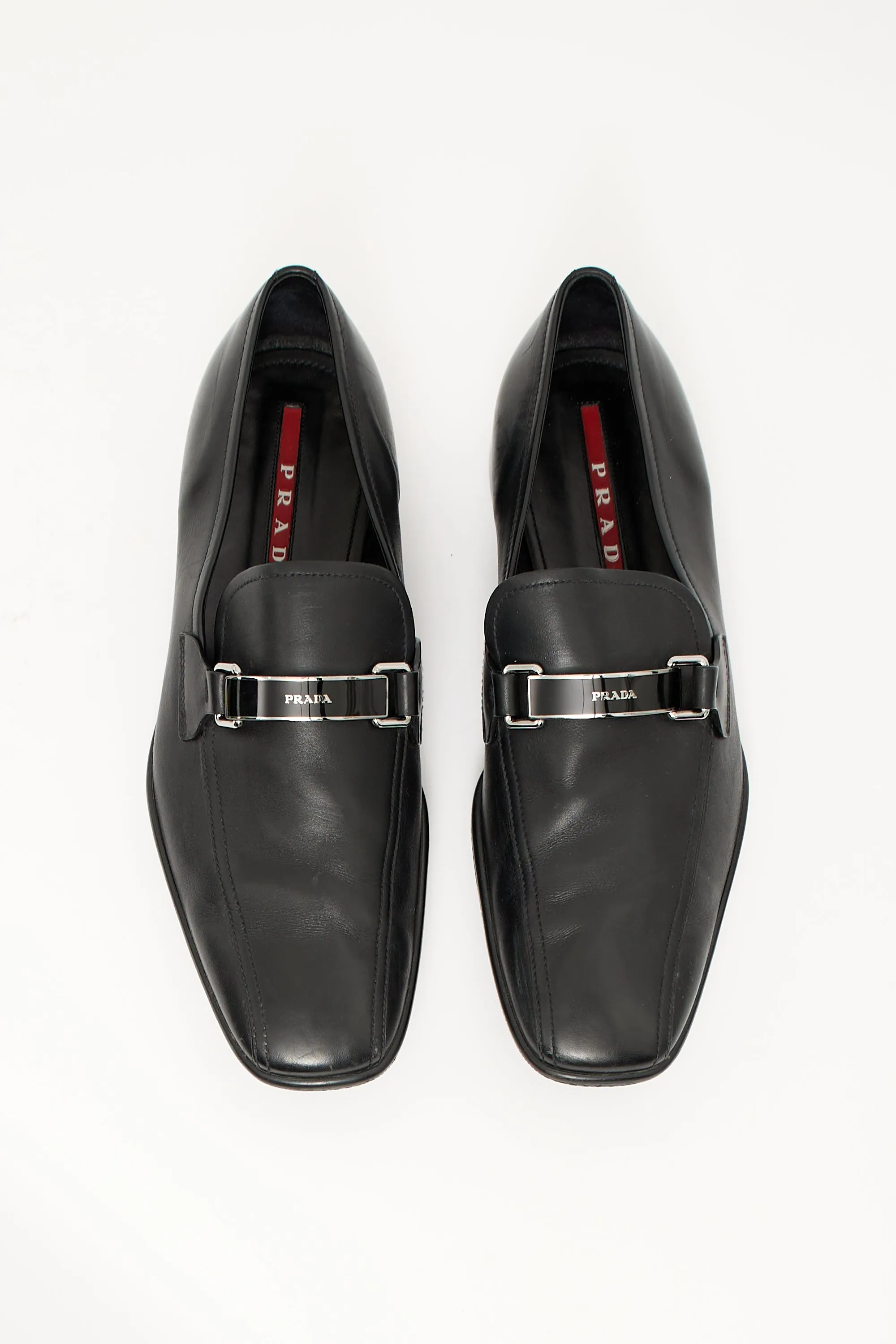 Vintage Black Leather Loafers