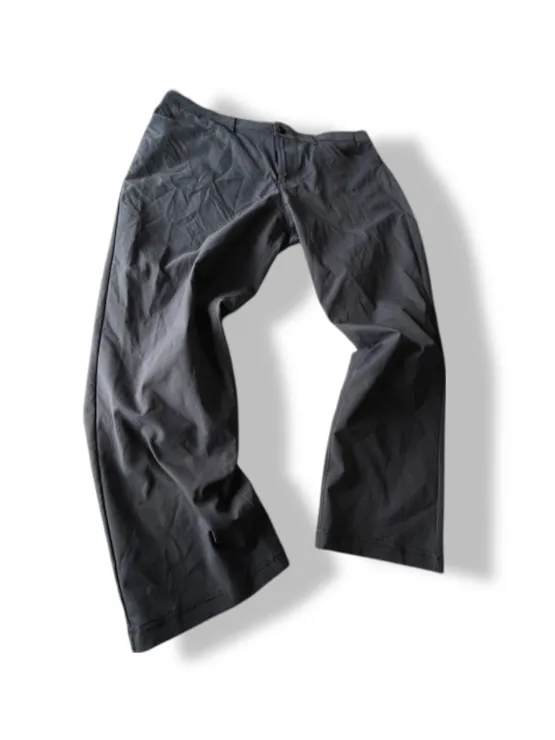 Vintage mens regular fit straight leg grey trouser in L|L30 W40|SKU 4793