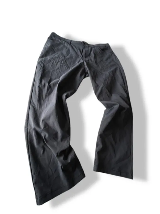 Vintage mens regular fit straight leg grey trouser in L|L30 W40|SKU 4793