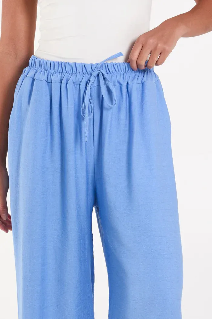 Wide Leg Crepe Trousers