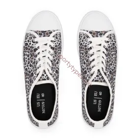 Women's Leopard Print Low Top Canvas Sneakers