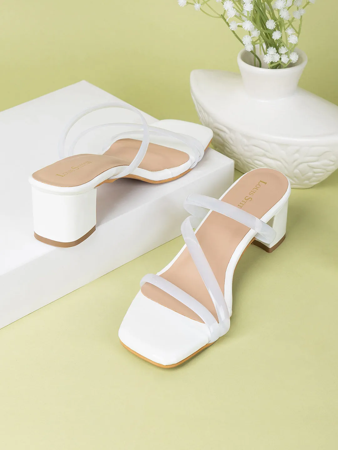 Women's Sillicon Straps White Lightweight Sandals