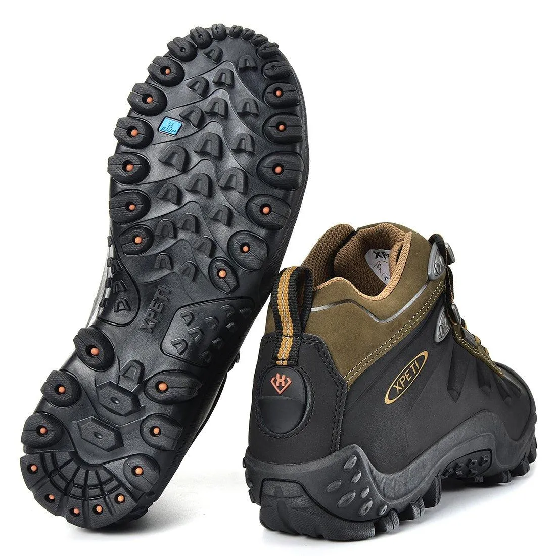 XPETI Men's Highland Waterproof Leather Hiking Boots
