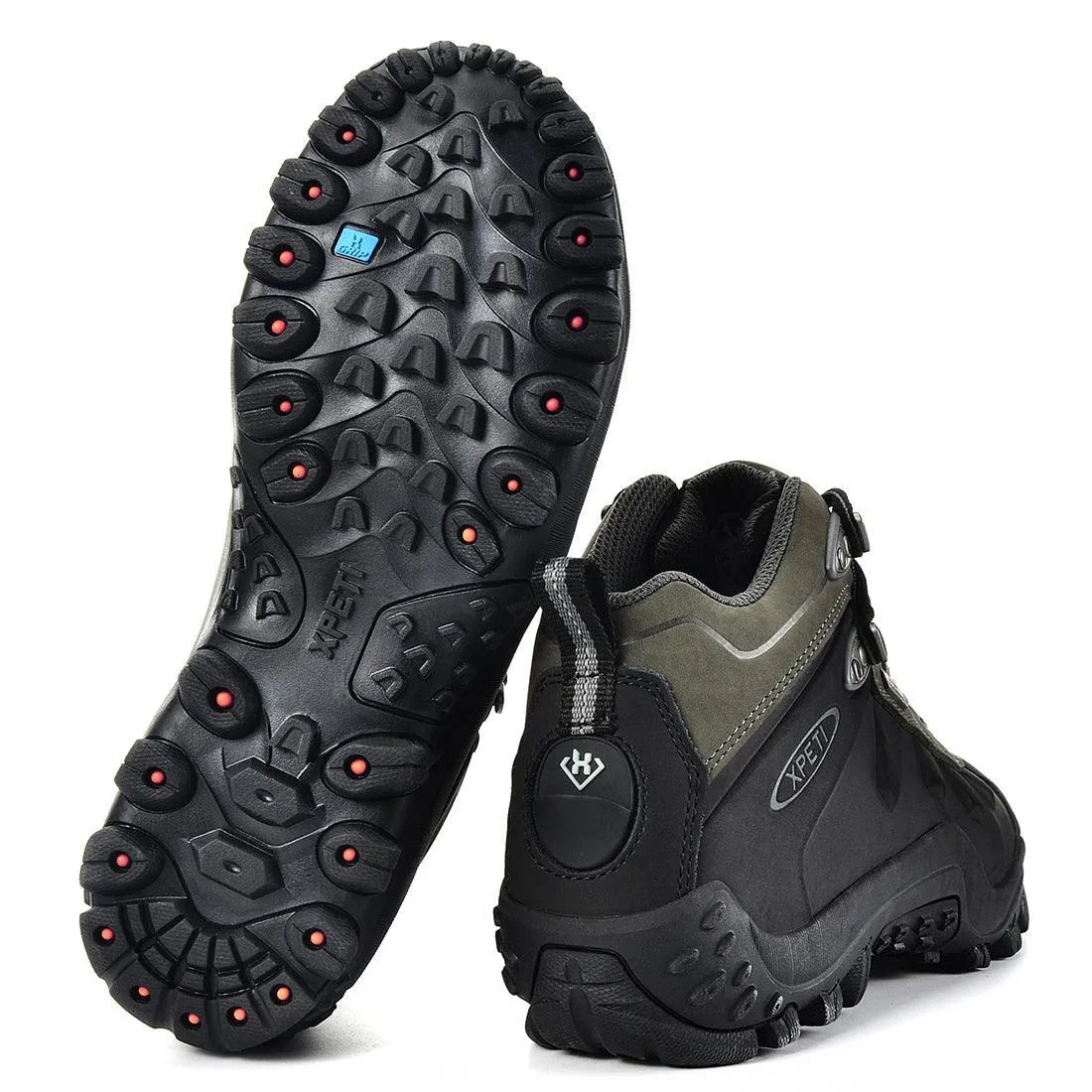 XPETI Men's Highland Waterproof Leather Hiking Boots