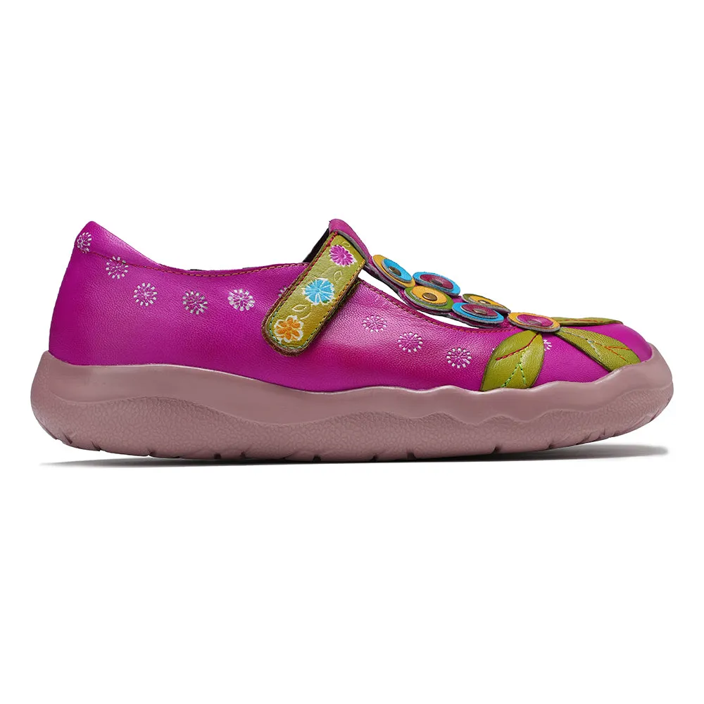 Zalor Bohemian Spliced Velcro Flats For Comfortable Casual Wear