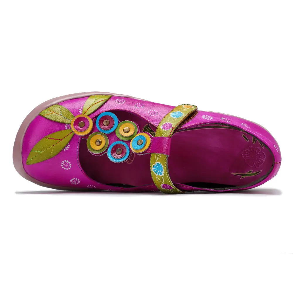 Zalor Bohemian Spliced Velcro Flats For Comfortable Casual Wear